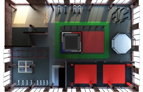 Sports hall design, per m2